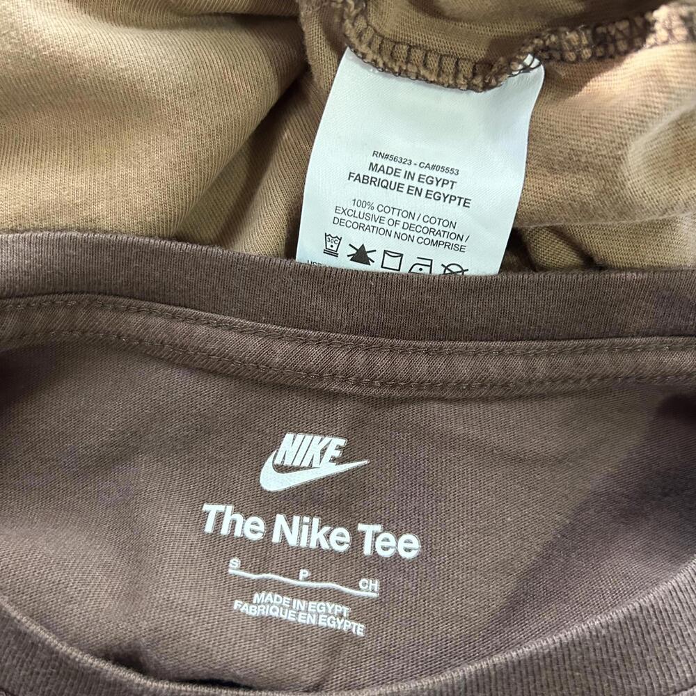 Nike The Nike Tee Brown Swirl Colorblock Short Sleeve T-Shirt Men’s Small - Picture 3 of 3